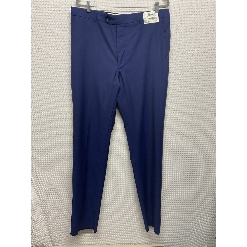 NEW Joseph Abboud Mens Dress Pants Size‎ 48 R  Blue 100% Wool Slacks
